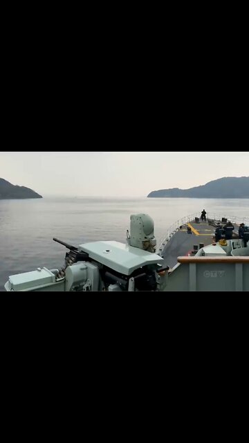 A Chinese People's Liberation Army Navy (PLAN) warship shadowed a Canadian naval vessel