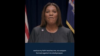 Arrogant NY AG Letitia [actress?] James responds to her indictment charges.