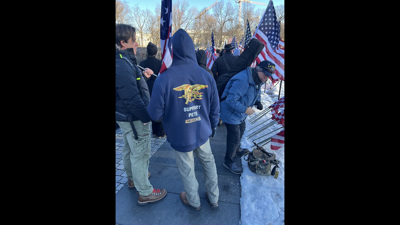Congregating at Vietnam War Memorial before heading to the Hill - 1/14/25