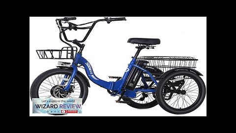 Electric Tricycle for Adults20" Fat Tire Folding Electric Trike3 Wheels Electric Bicycle Review