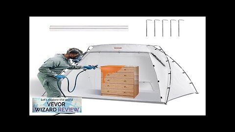 VEVOR Portable Paint Booth Larger Spray Paint Tent with Built-in Floor Review