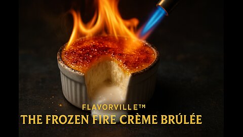 The Frozen Fire Crème Brûlée 🔥❄️ | Ice Meets Flame in FlavorVille™