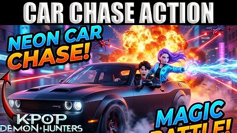 JINU & RUMI: EPIC DRONE BATTLE & Night Hunters Car Chase 🌃 | DemonHunters3 Action