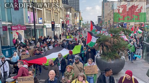 National March for Palestine, Wood Street Cardiff Wales