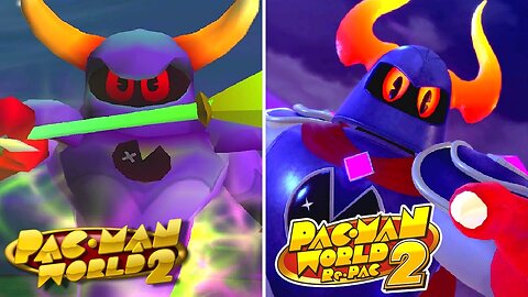 Pac-Man World 2 Re-Pac - All Bosses Comparison (Original vs Remake)