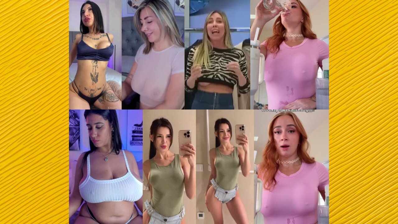 Huge Boobs / No Bra / Hard Nipples 94 - Big bank tiktok challenge ❤️ClipchampGirls 2026