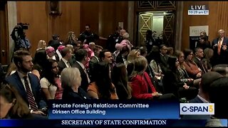 Protesters Interrupt Marco Rubio's Confirmation Hearing