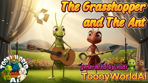 The Grasshopper and the Ant 🐜 | English Moral Story for Kids | Aesop’s Fable | ToonyWorldAi