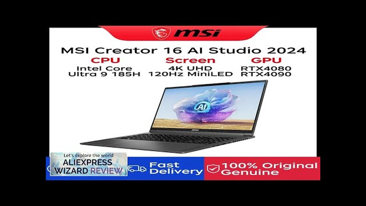 2024 MSI Creator 16 AI Studio Gaming Laptop 16 Inch 4K UHD Review