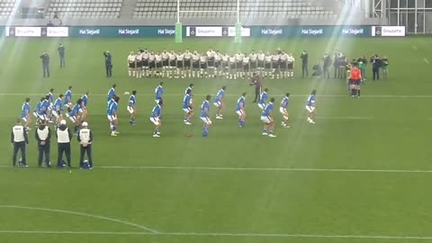 Siva Tau vs Haka (Samoa vs New Zealand) splendid moment with Maori War Dance