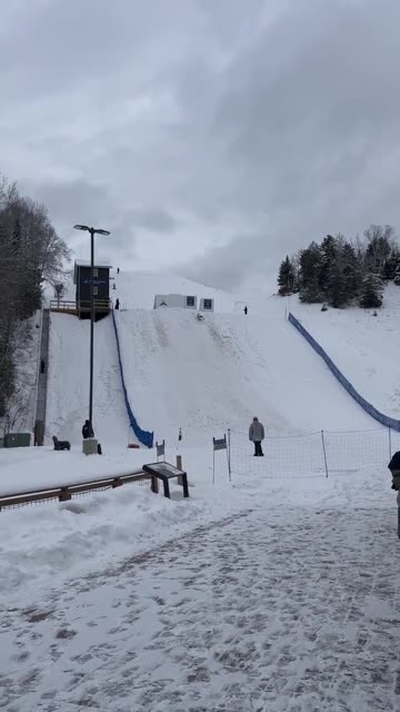 High-Flying Skier Crashes on Landing