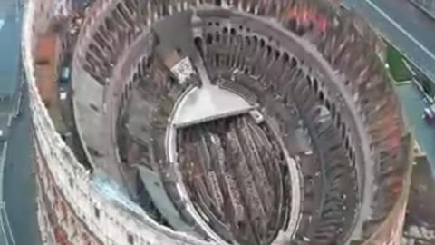 Stunning Aerial View of the Colosseum! 🏛️