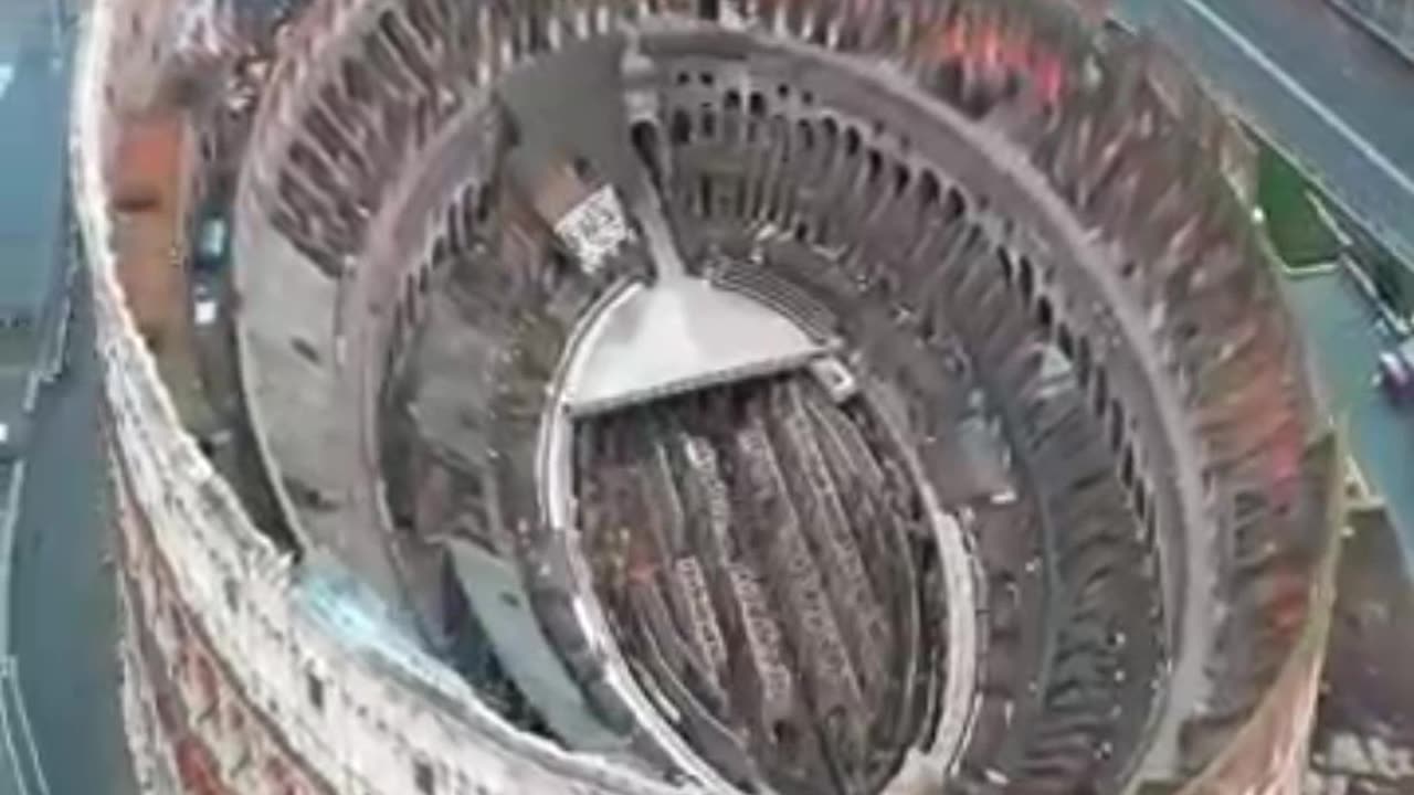 Stunning Aerial View of the Colosseum! 🏛️