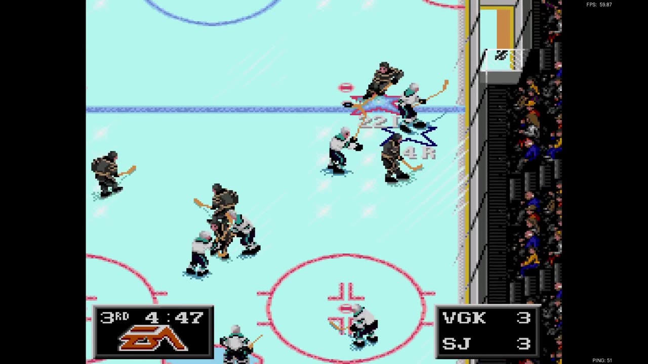 NHL '94 Franchise Mode 1991 Playoffs R1 G4 - NewJerseyKiller(VEG) at Len the Lengend (SJ)