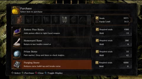 Dark Souls Remastered | Using a Purging Stone to break a curse and where to get more
