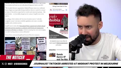 Migrants protest in Australia demanding permanent visas. Police arrest journalist filming it