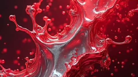 Abstract Art In Motion Red Splash