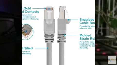 Monoprice 14FT 24AWG Cat5e 350MHz STP Ethernet Bare Copper Network Cable - Gray
