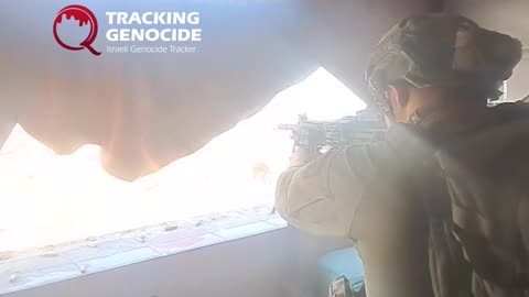 An Israeli occupation soldier posted footage of himself