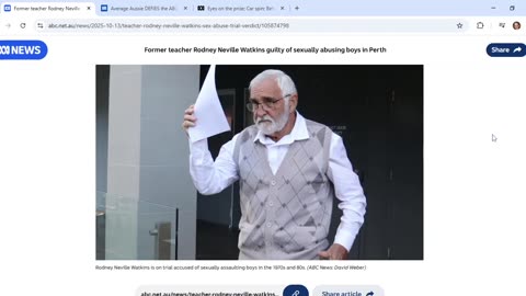 ABC runs story on child abuser named Neville just as Richard Neville tape is revealed. Q incidence?