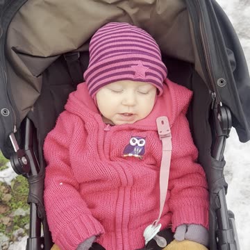 Mommy & Baby Kayla Walking Outside While Snow Melts ❄️👣
