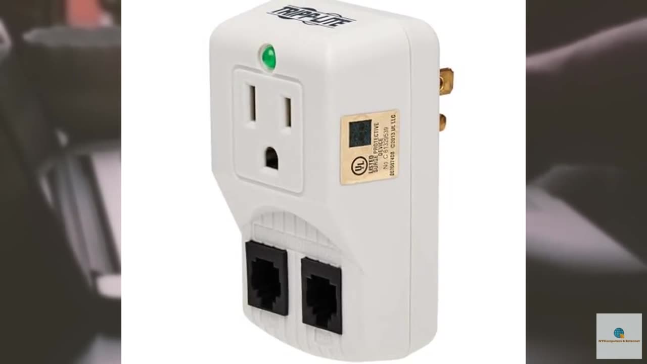 Tripp Lite 1 Outlet Portable Surge Protector Power Strip, Direct Plug in, Tel/Mo