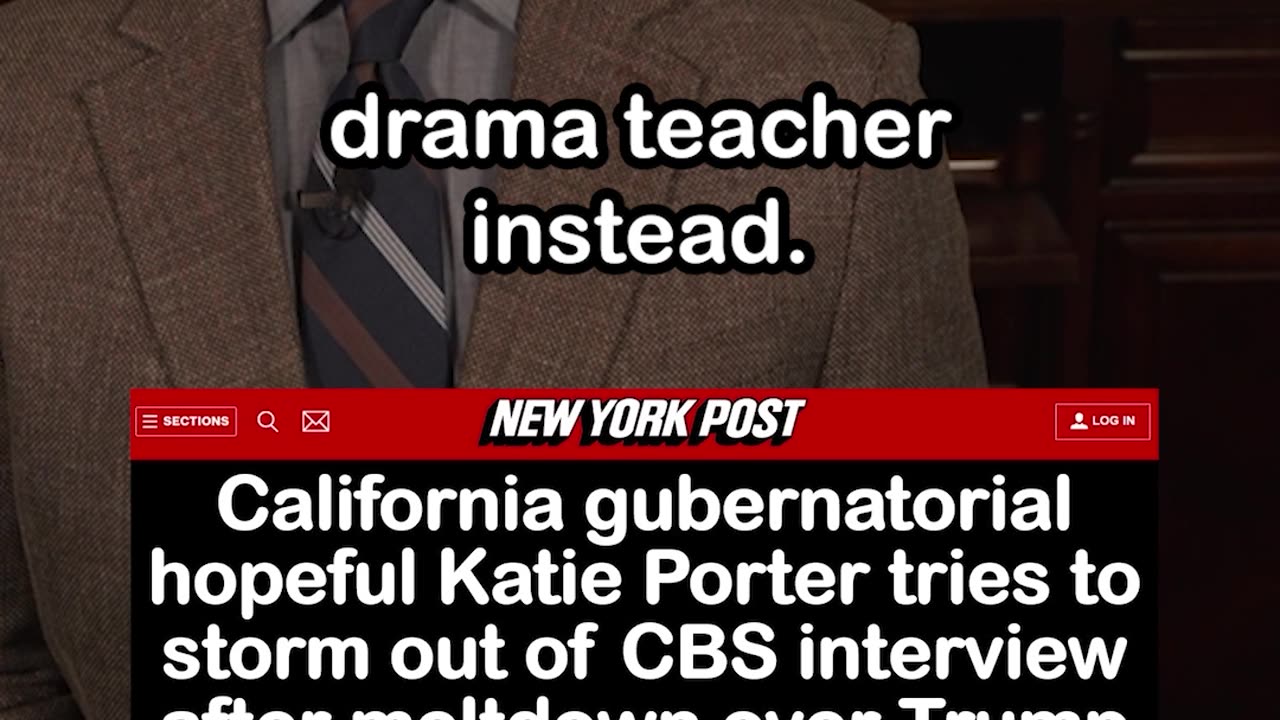 Katie Porter Melts Down Over Trump Question on CBS