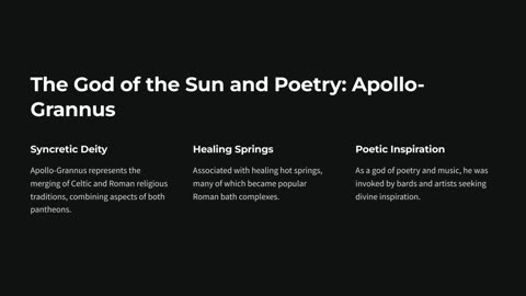 The God of the Sun and Poetry: Apollo Grannus