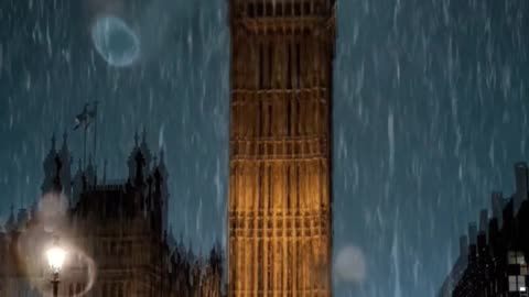 Big Ben Night Rain 🌧️ London Ambiance | Real Rain & Traffic Sounds