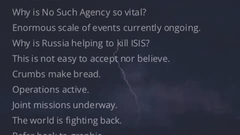 Enormous scale of events currently ongoing