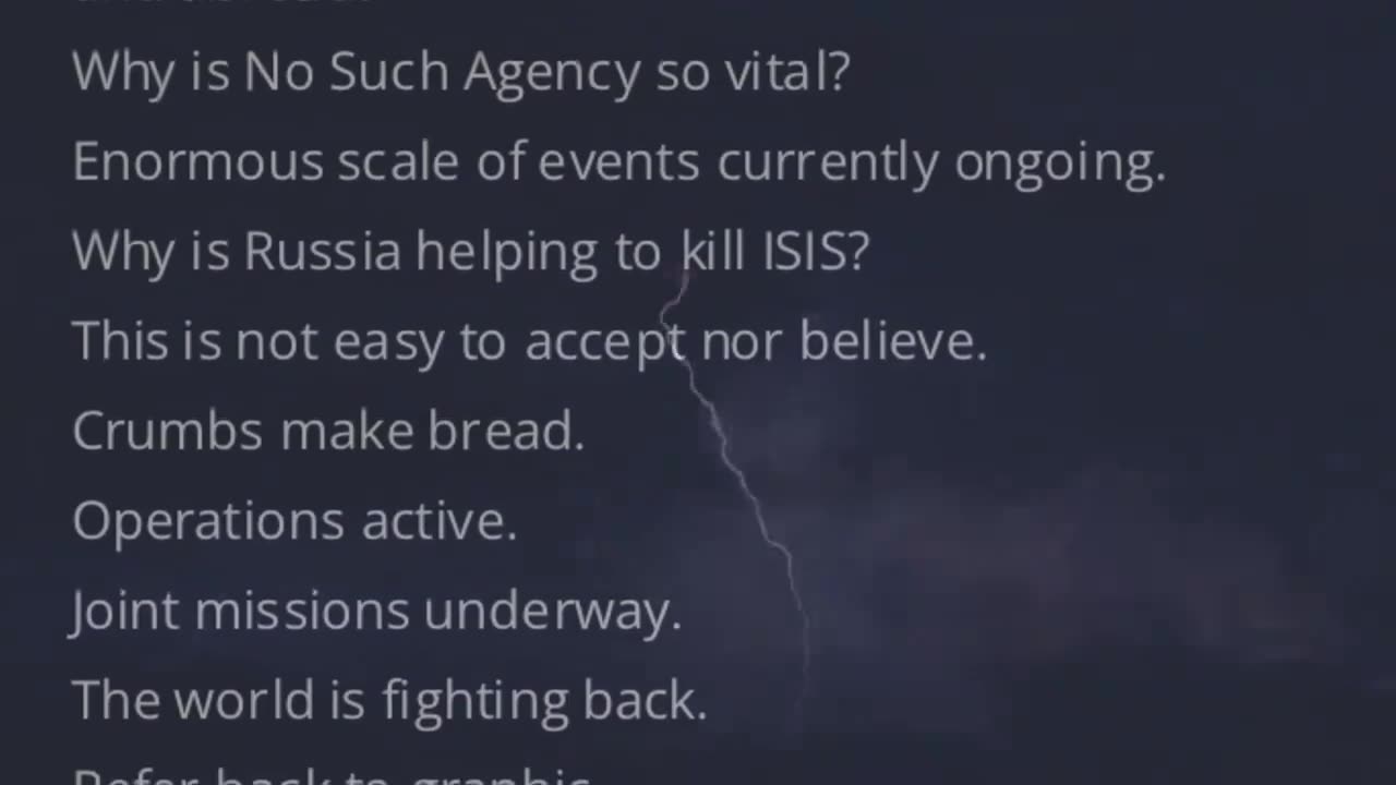 Enormous scale of events currently ongoing