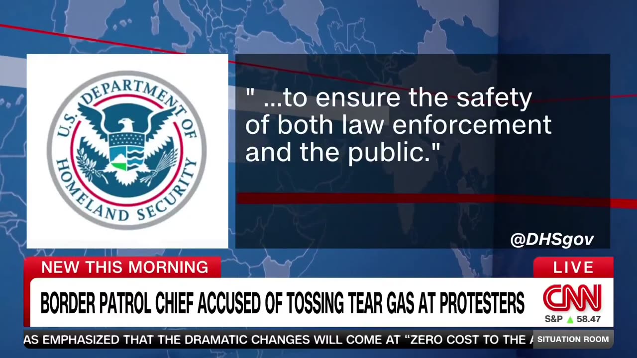 WATCH: Border Chief Hit By Rock From Protestor, Throws Tear Gas Canister In Response