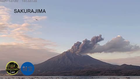 Sakurajima volcano erupted on December 24th, producing a significant ash plume