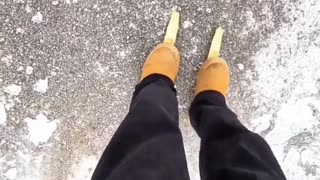 😂❄️ Wait For The Epic Slip on This Icy Road! | FunFM