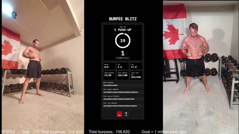 Everyday 300 push ups and 150 Burpees!