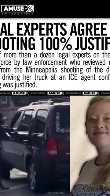 a dozen experts have determined the shooting of the terrorist Renee Nicole Good was justified.