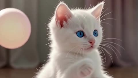 Bubble-Chasing Kitty Fun! 🫧😺 | Adorable Cat Short #Shorts