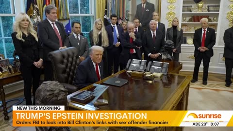 Trump orders FBI to investigate Bill Clinton's involvement with Jeffrey Epstein | 7NEWS