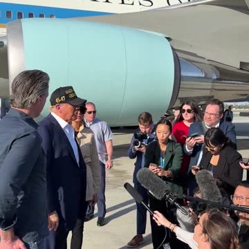 President Donald J. Trump and First Lady Melania Trump arrive in California and are greeted by Governor Gavin Newsom