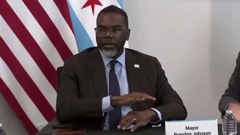 A reporter asked Chicago Mayor Brandon Johnson a question, which the Mayor labeled