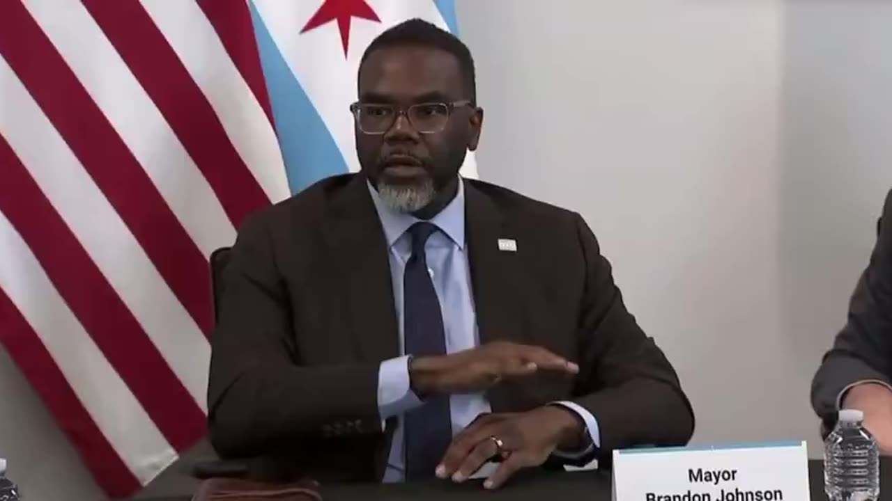 A reporter asked Chicago Mayor Brandon Johnson a question, which the Mayor labeled