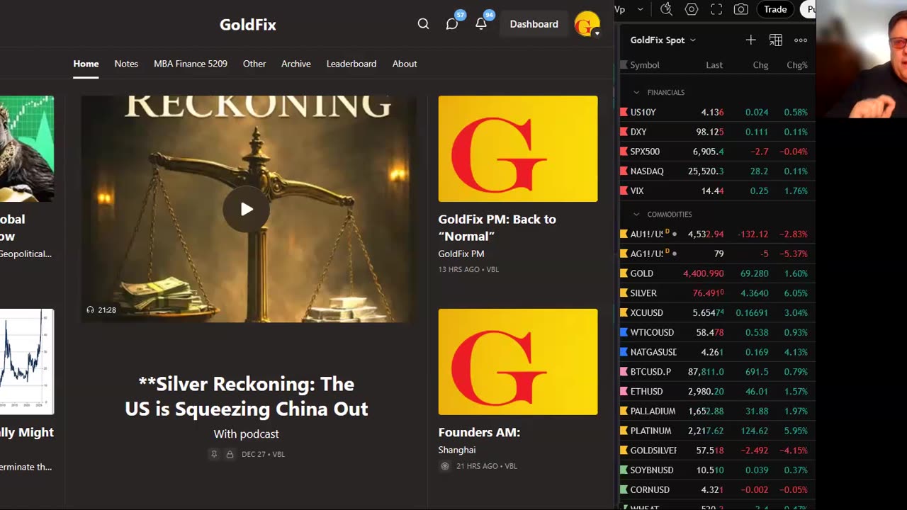 PRECIOUS METALS — LAST 72 HOURS COVERAGE