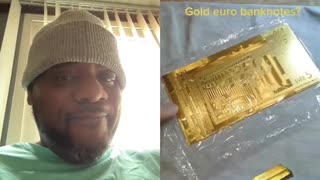 V34 GOLD EURO BANK NOTES.