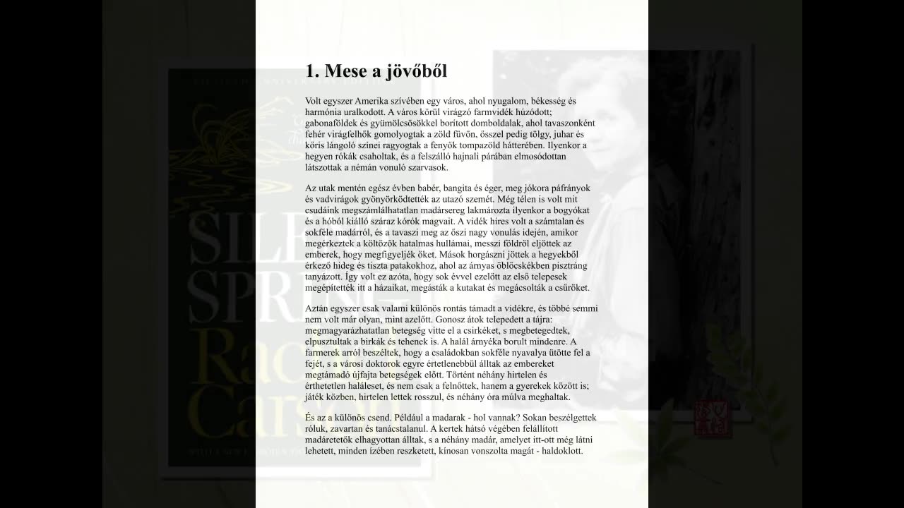 Néma tavasz - 1. fejezet - Mese a jövőből