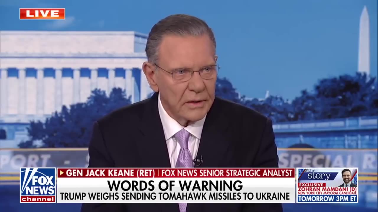Potential Tomahawk missile targets inside Russia: Gen. Jack Keane weighs in