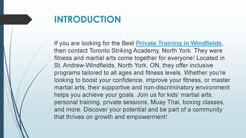 Best Private Training in Windfields