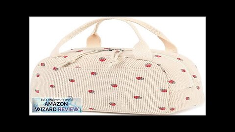 Bluboon Lunch Bag for Women Men Cute Corduroy Lunch Tote Bags Reusable Review