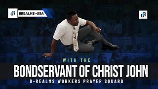 Pastor John praying with the newly appointed USA Prayer Team at the Training Center in Ennis, Texas