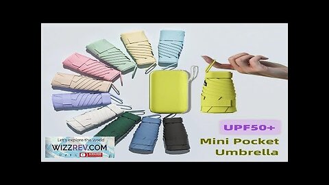 UPF50+ Mini Folding Umbrella Vinyl Sun Shade Umbrella Small Pocket Rain Travel Review