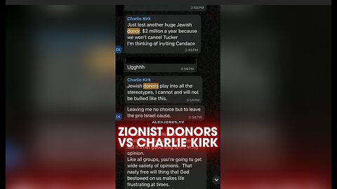Alex Jones & Elijah Schaffer: Candace Owens Revealed Zionist Donors Tried To Control Charlie Kirk - 10/8/25